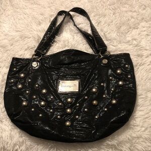 Betseyville Black Studded Vintage Shoulder Bag
